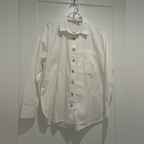 Back Beat Co. Tops - Back Beat Co. White Button Down Shirt - 100% Organic Cotton